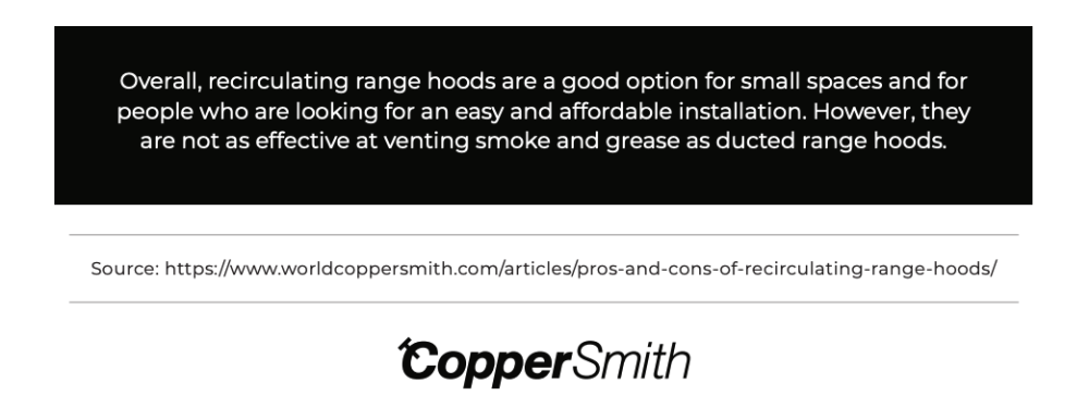 why buy a recirculating range hood