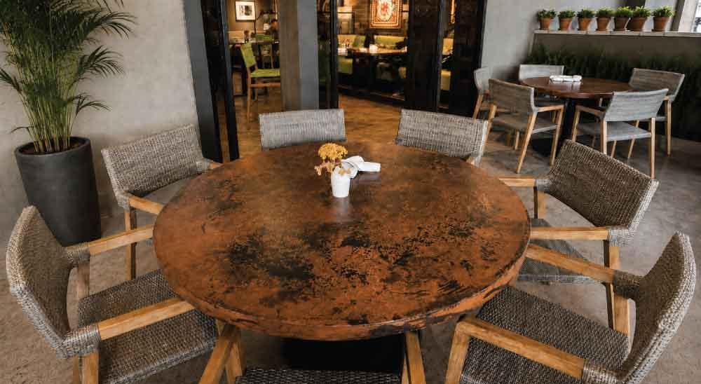 Copper Restaurant Table