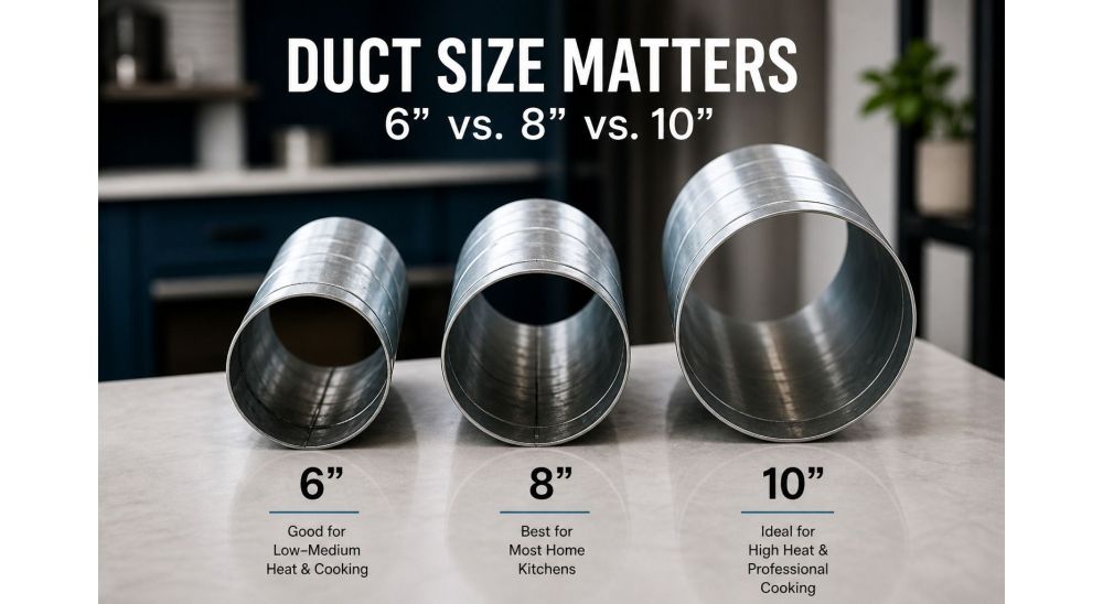 Duct Size for Range Hoods: 6" vs. 8" vs. 10"