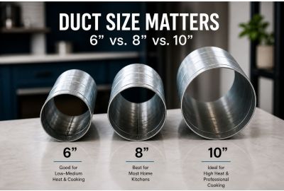 Duct Size for Range Hoods: 6" vs. 8" vs. 10"