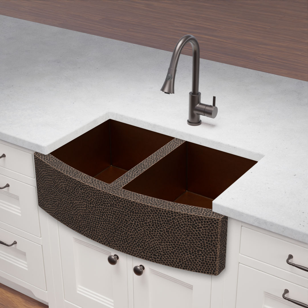 CopperSmith Rounded Copper Apron Sink