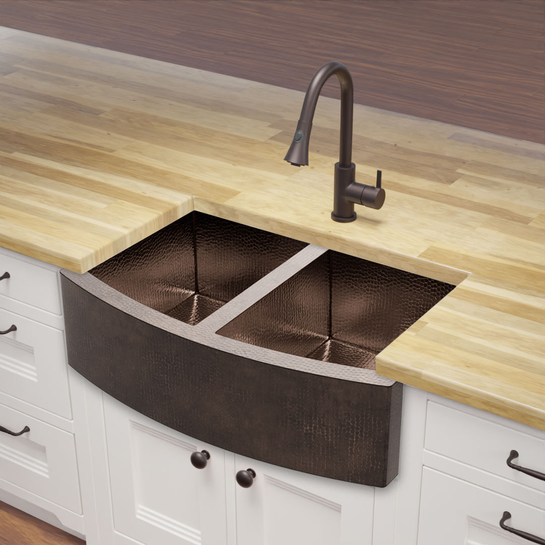 CopperSmith Rounded Copper Kitchen Sink