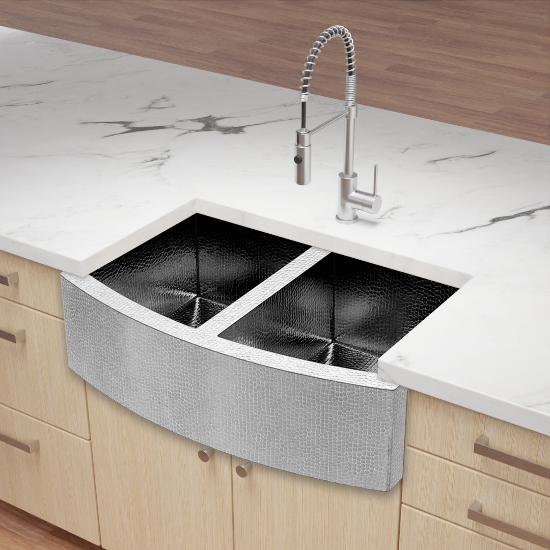CopperSmith Rounded Polished Stainless Sink