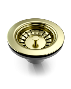 3.5" Polished Brass Basket Sink Drain