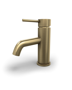 Low Profile Bathroom Faucet - Antique Brass