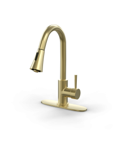 Premium Kitchen Faucet - Pull Down Spout - Brushed Brass