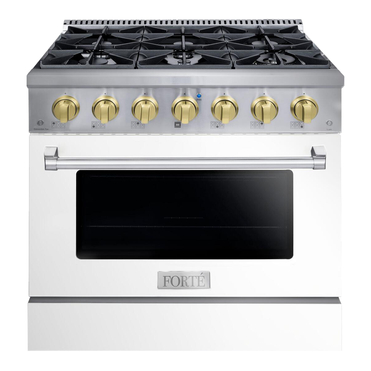 The Luxury 36” FORTÉ Freestanding Gas Range in White is Here
