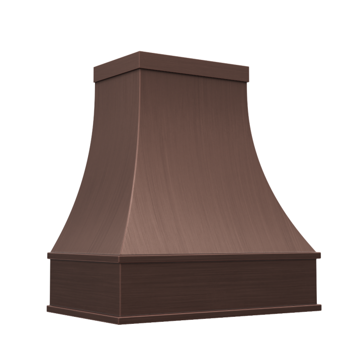 Signature SX4 Antique Copper Wall Mount Range Hood 30"W x 30"H