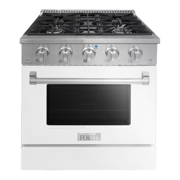 Forte 30-Inch Freestanding All Gas Range, 4 Sealed Italian Made