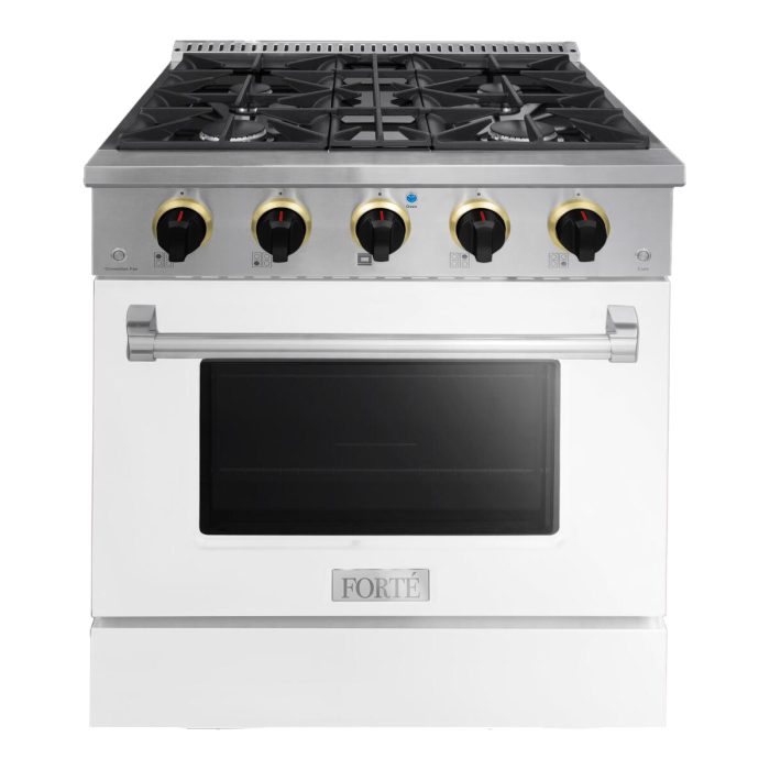 Get the Premium 30 FORT Freestanding Gas Range in White