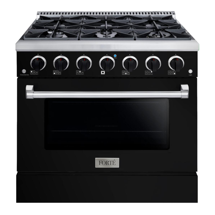 Matte black gas range discount