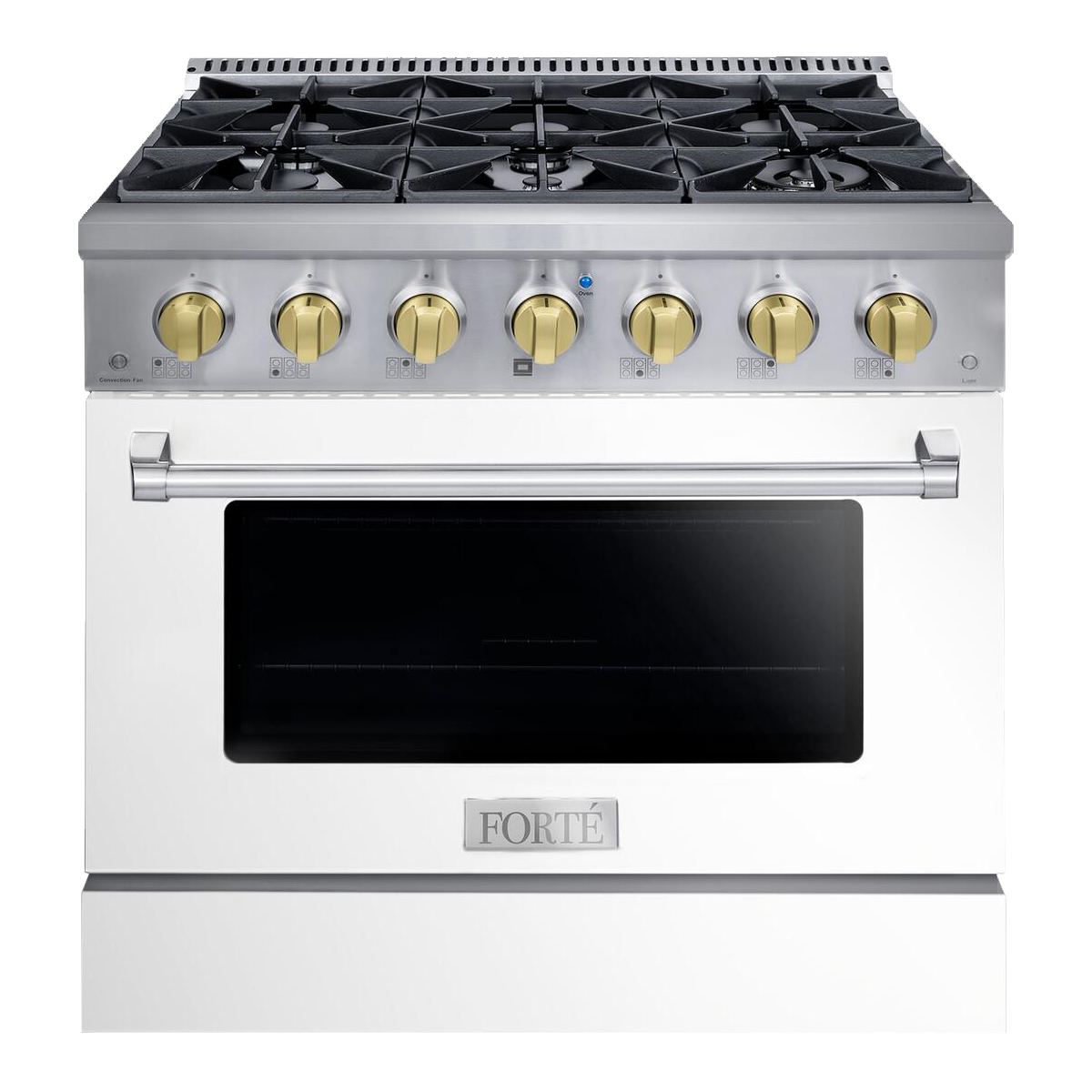 The Luxury 36” FORTÉ Freestanding Gas Range in White is Here CopperSmith