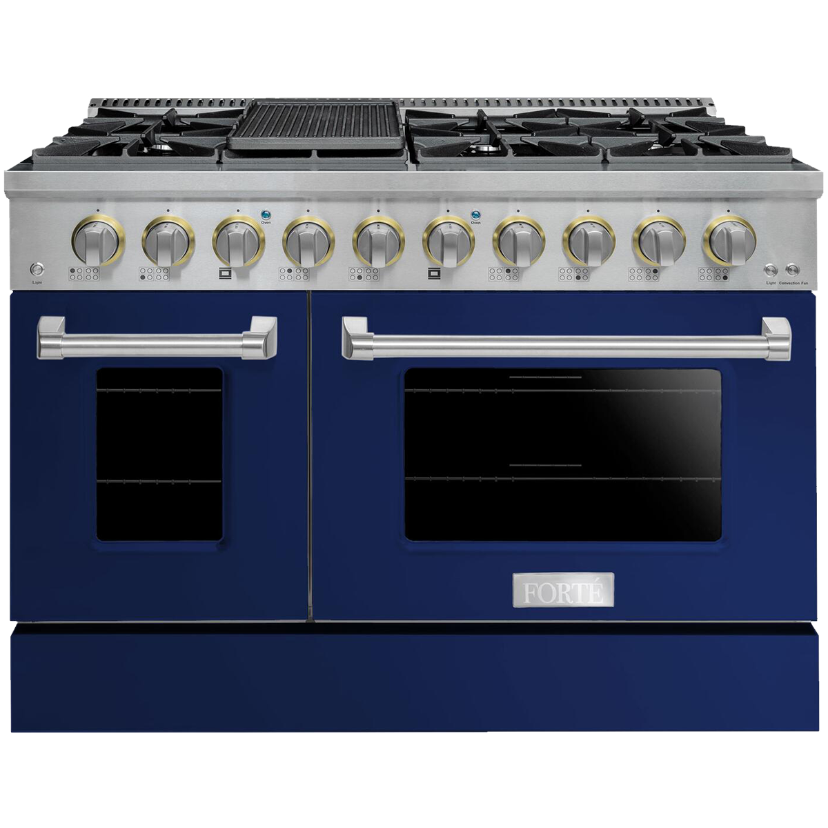 Customize the 48” FORTÉ Freestanding Gas Range in Royal Blue Now