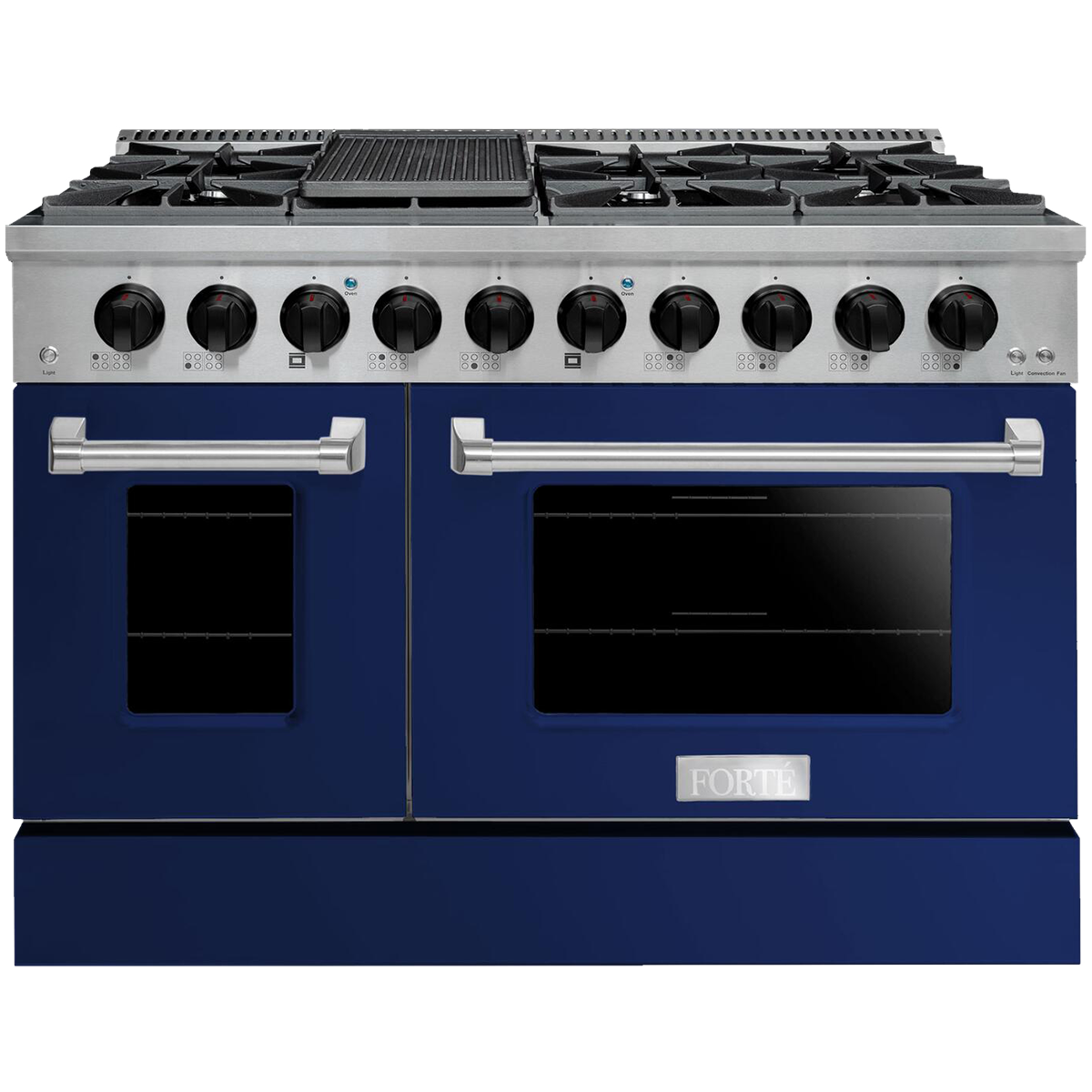 Customize the 48” FORTÉ Freestanding Gas Range in Royal Blue Now