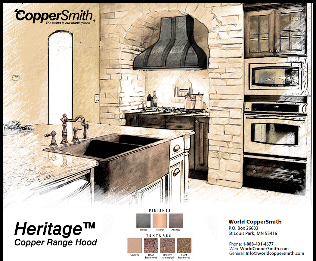 Bronze Copper Range Hood