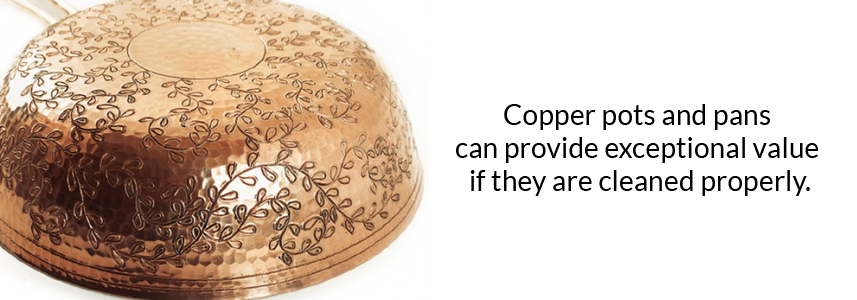 cleaning copper cookware