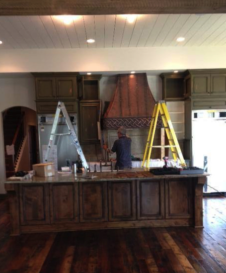 install a copper range hood